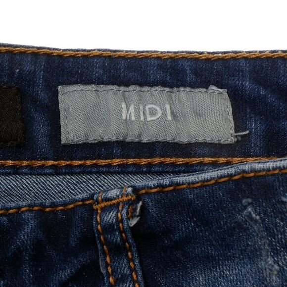 Aeropostale Shorts Juniors Size 00 W24 Blue Midi Distressed Denim Cuffed Stretch - Picture 5 of 7